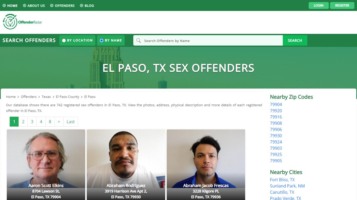 El Paso Sex Offenders Mugshots